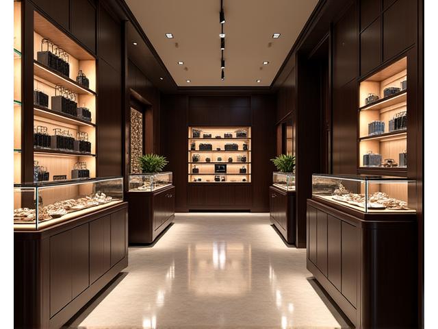 Aménagement intérieur d'une boutique de luxe